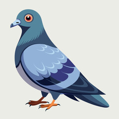 Pigeon sitting on a city sidewalk