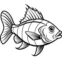 Buffer fish swimming in clear water