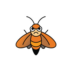 Codling Moth Angry Icon Vector