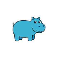 Common Hippopotamus Looks Icon Vector