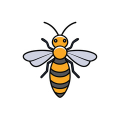 Common wasp bee goes icon