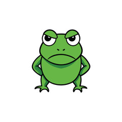 Darwin's frog angry icon in vector format