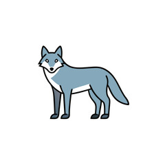 Eurasian Wolf Icon Vector Illustration