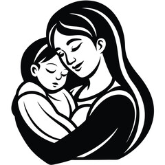 Loving mother embracing her child affectionately