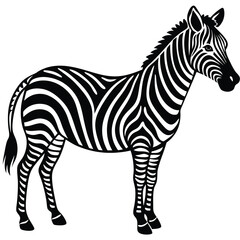 Minimalist zebra design vector illustration