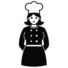 Shef Mom Cooking Delicious Meal EPS Vector Illustration