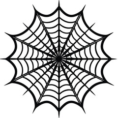 Spider Web Isolated on White Background EPS Illustration