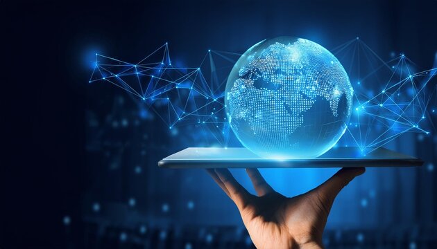 Concetto di tecnologia e globalizzazione - Powered by Adobe