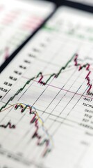 White background displaying a stock chart with a steady upward trend, reflecting stable market growth.