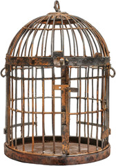 Antique Rusted Cage Elegant Display for Home Decor