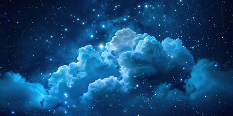 Fototapeta premium Abstract night background with clouds