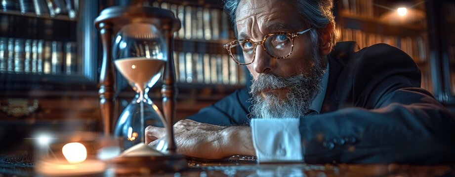 Temporal essence: hourglass, symbolizing the swift passage of time, conveying the notion that time is money, and highlighting the critical importance of valuing and making the most of our time