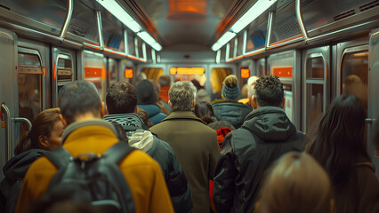 realistic high-resolution photo of Subway, with detailed background