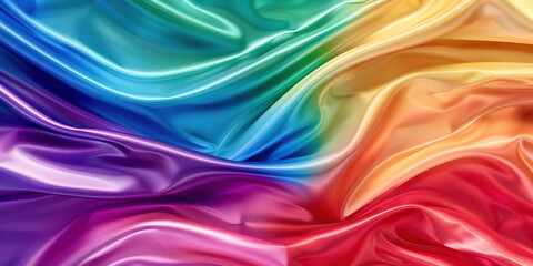 Obraz premium LGBT colors, silk flag