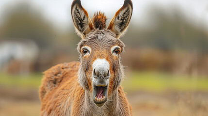 Fototapeta premium burro gritando