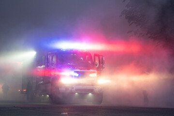 Fire Truck in Smoke