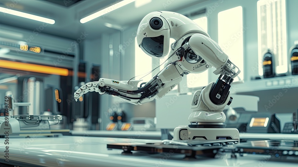 Fototapete advanced robotics system automating tasks
