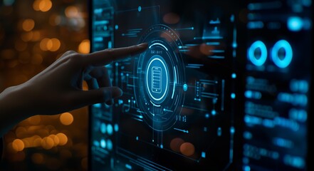 A glowing blue circle on a black background with surrounding blue mist