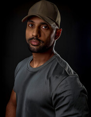 Obraz premium Portrait of an Asian man with baseball cap