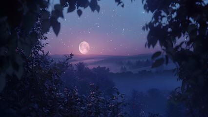 realistic high-resolution photo of night, with detailed background