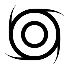 シンプルな台風アイコン