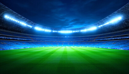 grass Football soccer cricket empty stadium