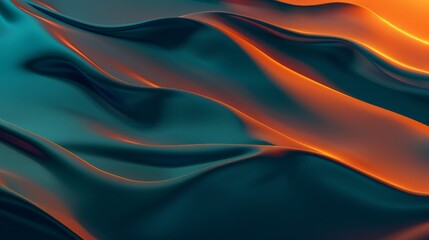 Obraz premium Creating an abstract background with digital illustration of flowing fabric like material, waves, and folds