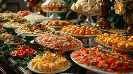 Fototapeta premium A Delicious and Lavish Buffet Spread