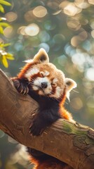 Red panda. Ailurus Fulgens. International Red Panda Day.