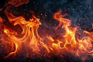 Fiery Sparks Texture Banner Template