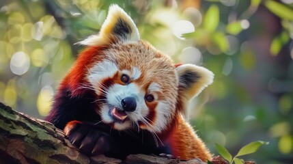 Red panda. Ailurus Fulgens. International Red Panda Day.