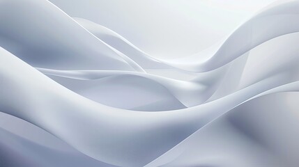 Fototapeta premium Elegant, modern design with smooth white waves over a light background, offering a serene and clean texture. Ideal for graphic projects