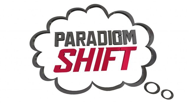 Paradigm Shift Thought Bubble Cloud New Idea Thought Innovation 3d Animation