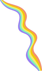 Vibrant Abstract Rainbow Waves in Minimalist Vector Art