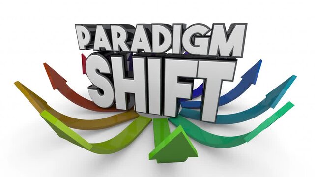 Paradigm Shift Arrows Up Change New Idea Innovation Big Disruption 3d Animation
