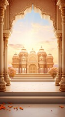 Fototapeta premium Indian background and copy space, generative ai