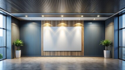 Modern, sleek corporate backdrop showcases empty space for personalized text or graphics, evoking a sense of professionalism and sophistication for business or commercial use.