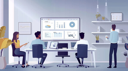 Diverse Modern Office Businessman Leading Meeting