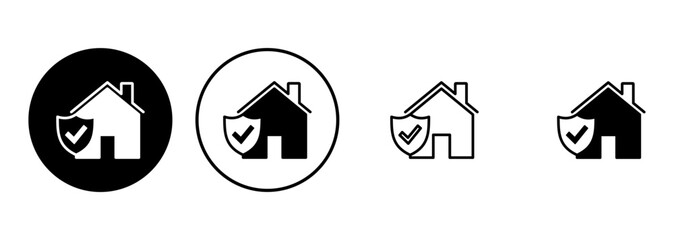 House insurance icon set. house protection icon.