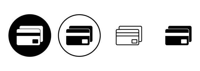 Credit card icon set. Credit card payment icon vector