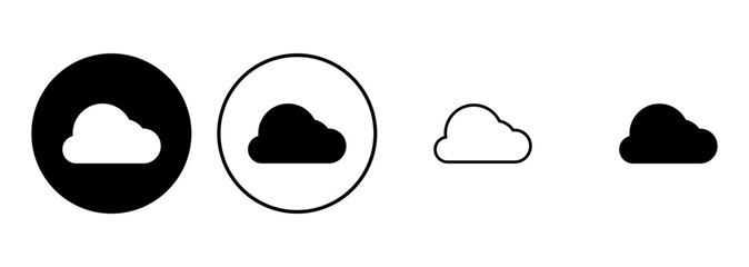 Cloud icon set. cloud vector icon