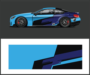 Racing car wrap design. sports car wrap design