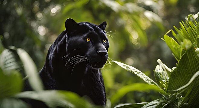 Black Panther in the Jungle