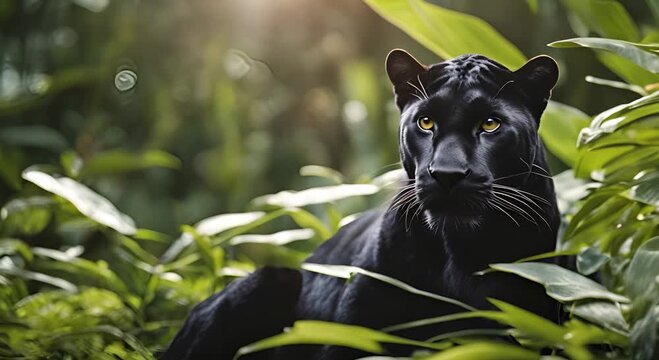 Black Panther in the Jungle