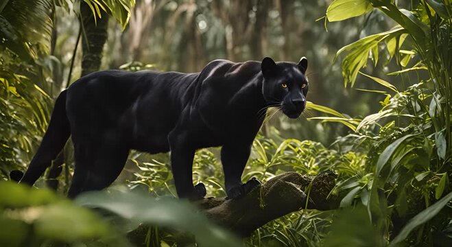 Black Panther in the Jungle