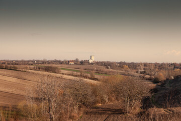 Rural landscape in Deliblato, Vojvodina, with hills and fields, representing the agricultural heritage and natural scenery of Serbia.