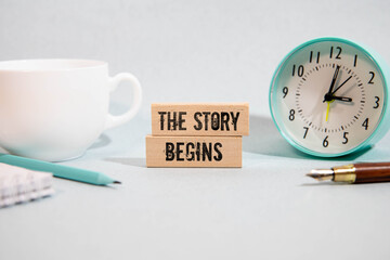 the Story Begins... card isolated