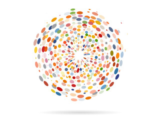 Raster halftone template for text and designкруговой растр