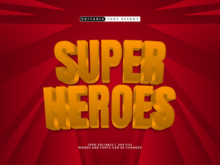 super heroes editable text effect in power and hero text style