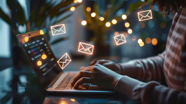 Innovative email marketing strategy with personalized content and dynamic visuals.